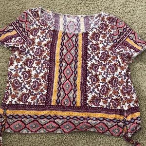 hollister patterned t shirt